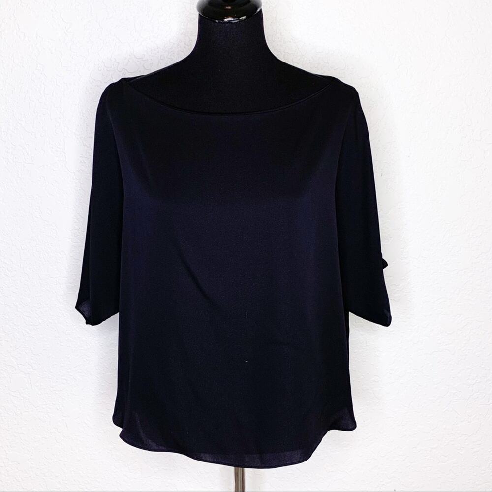 Milly black silk blend dolman sleeve top size Medium